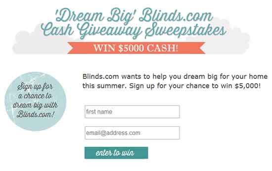 Enter Blinds.com to win $5000