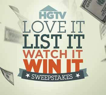 HGTV.com $25,000 Cash Sweepstakes
