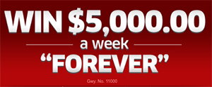 Get Your Entry for PCH $5000 a Week Forever